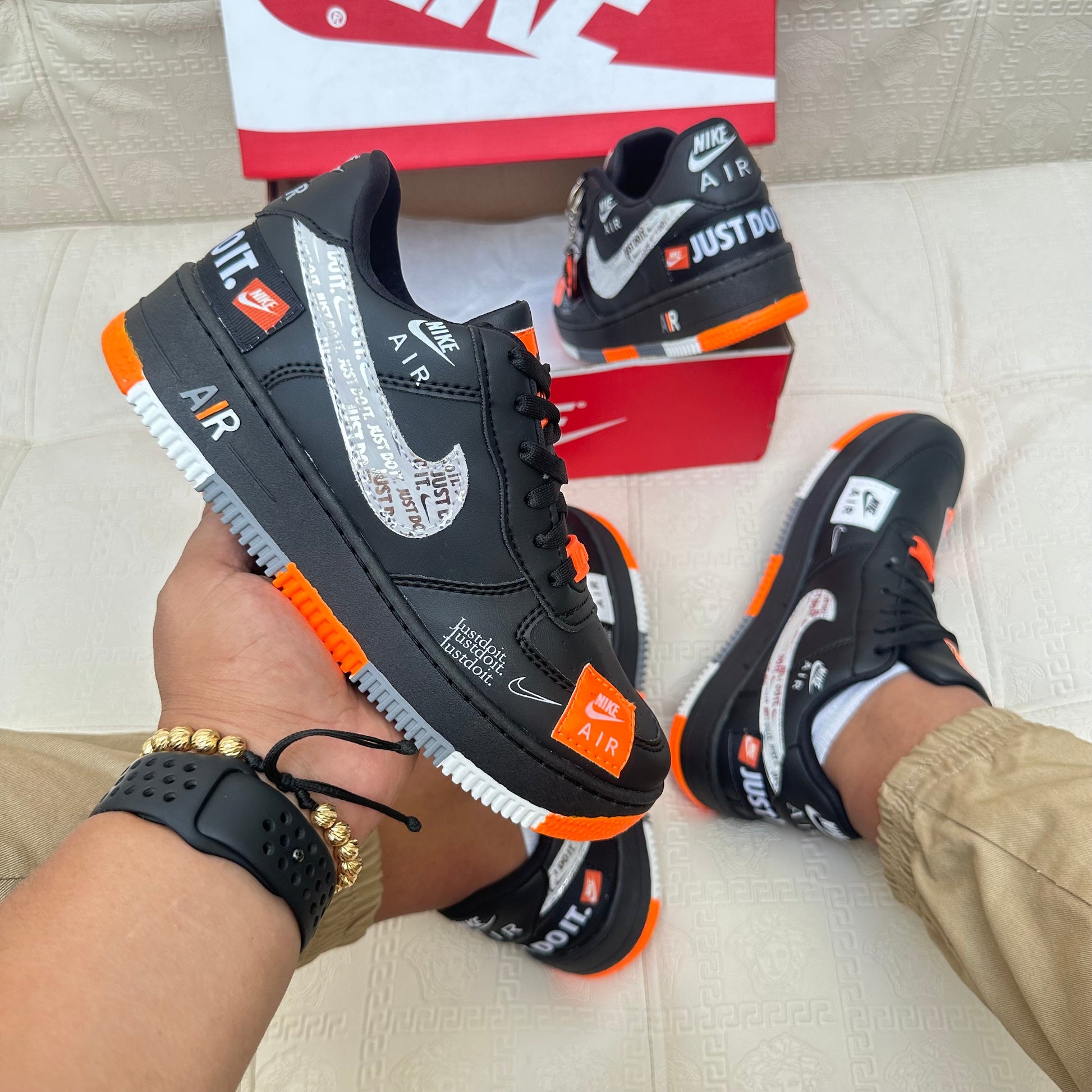 NK Just doit - ¡LIQUIDACIÓN TOTAL! Negro naranja / 35 Tênis