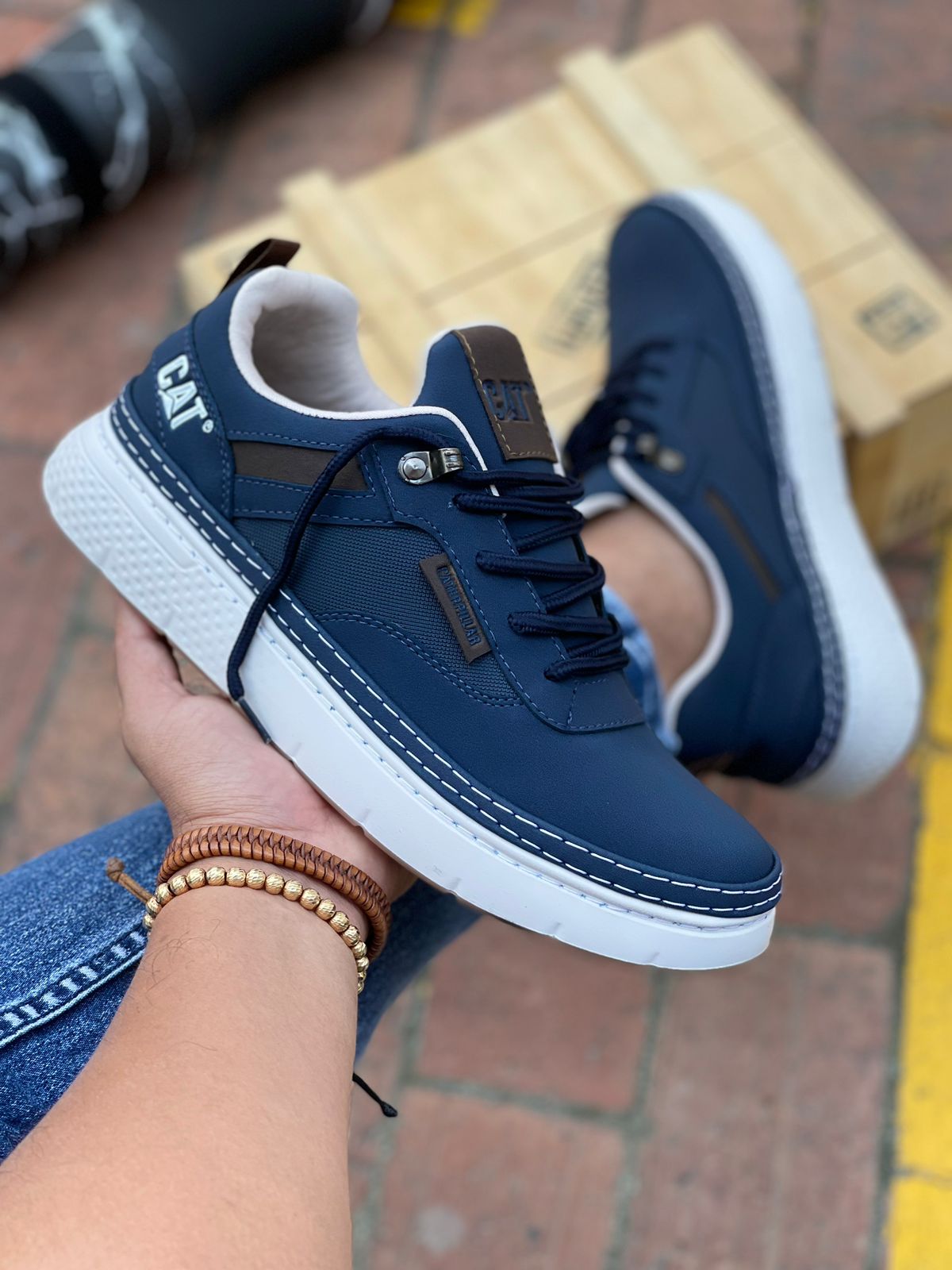 Tenis Cat 3 Líneas - ¡LIQUIDACIÓN TOTAL! Azul / 36 Moda