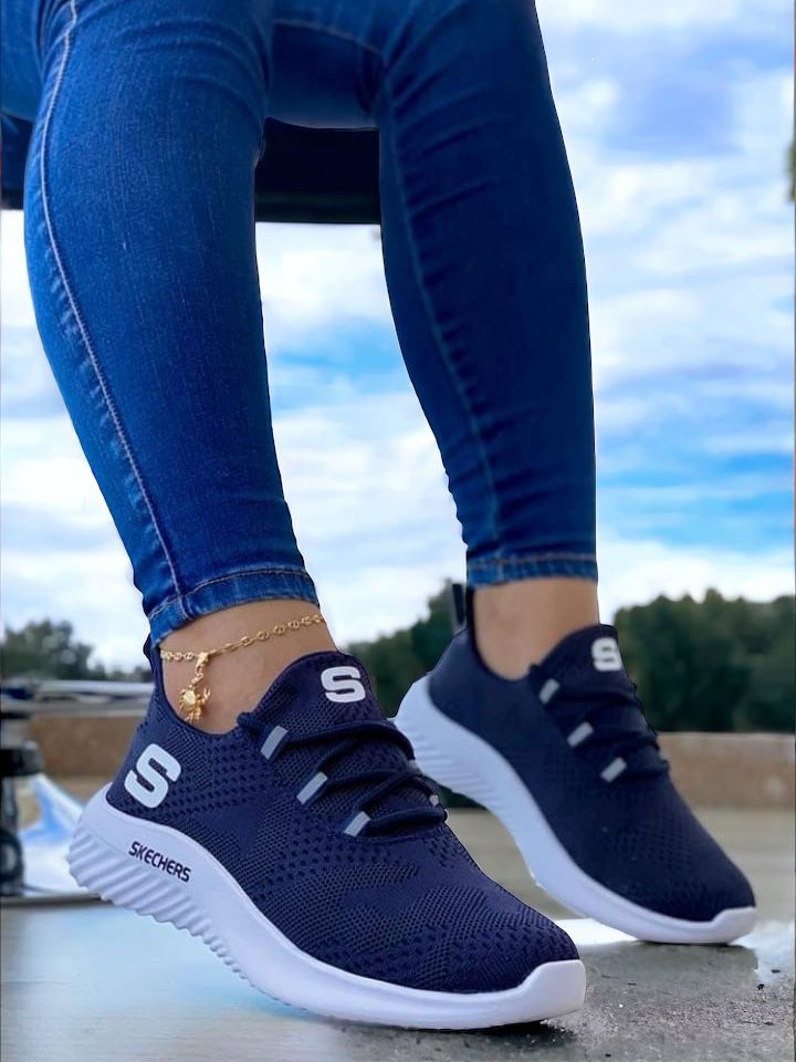 Tenis Skechers Clásico Dama - ¡LIQUIDACIÓN TOTAL! 35 / Azul Marino Moda