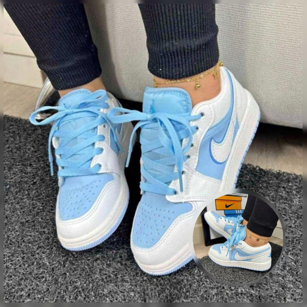 NK Air JD Low 1 Dama - ¡LIQUIDACIÓN TOTAL! 35 / Blanco Azul Moda