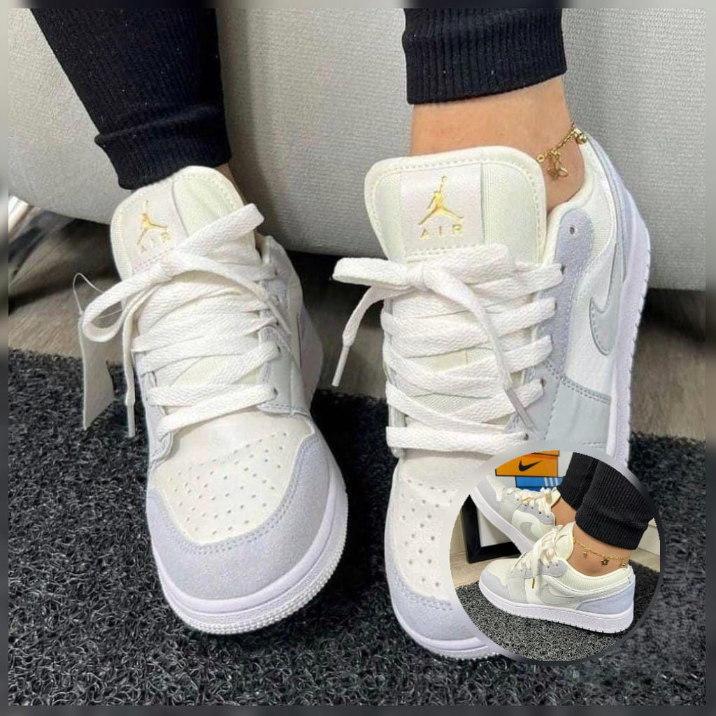 NK Air JD Low 1 Dama - ¡LIQUIDACIÓN TOTAL! 35 / Blanco Gris Moda