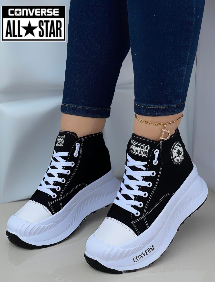 CV All Star Dama - ¡LIQUIDACIÓN TOTAL! Corte/Alto/Negro / 35 Moda