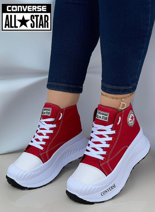 CV All Star Dama - ¡LIQUIDACIÓN TOTAL! Corte/Alto/Rojo / 35 Moda