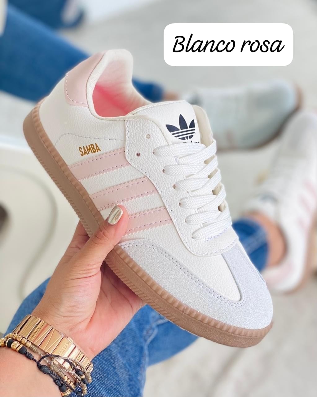 AD Samba Dama - ¡LIQUIDACIÓN TOTAL! Blanco Rosa / 35 Tênis