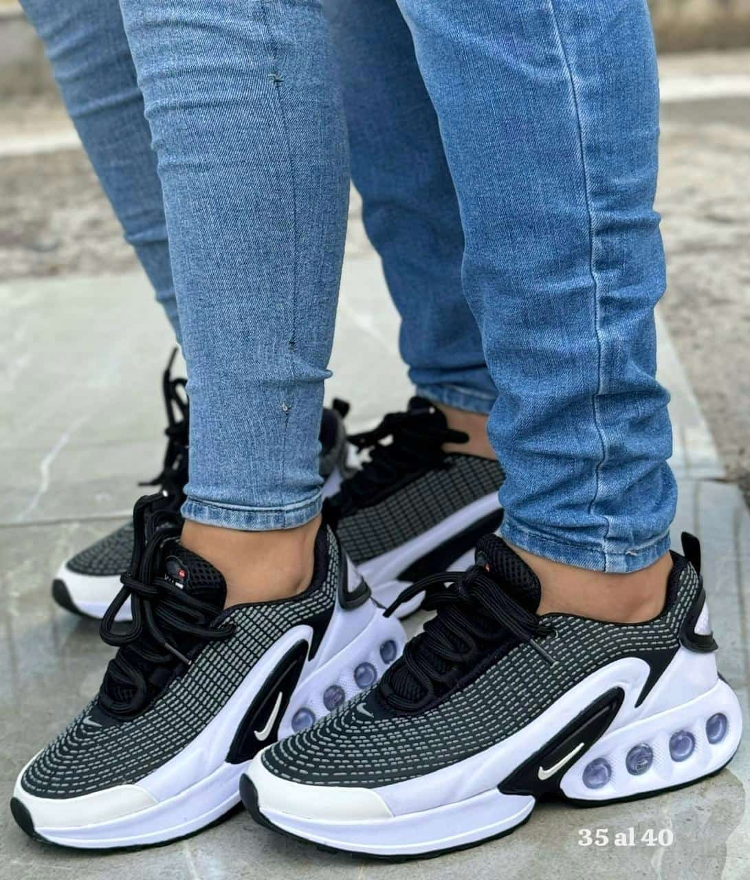 NK AirDn Unisex - LIQUIDACIÓN TOTAL! Negro/Blanco / 35 Moda
