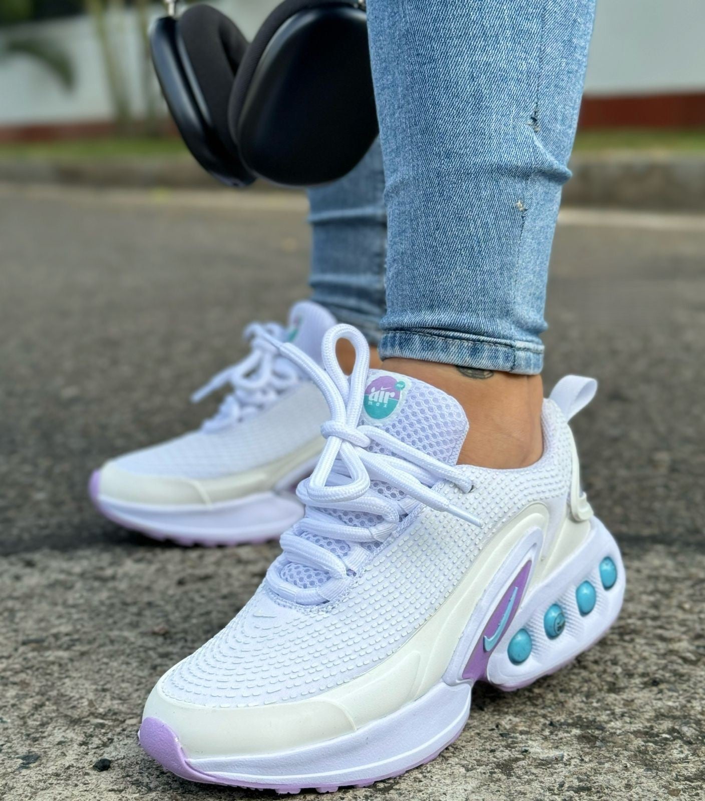 NK AirDn Unisex - LIQUIDACIÓN TOTAL! Blanco/Lila / 35 Moda