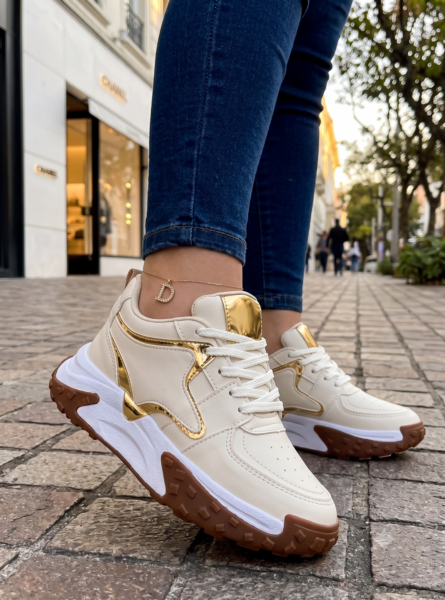 C Beige Dorado Dama - OFERTA DEL DÍA