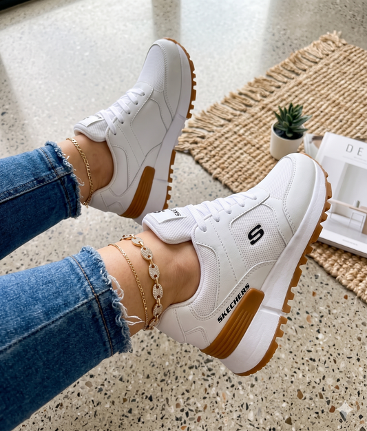 Skechers Blanco Dama - ¡LIQUIDACIÓN TOTAL!