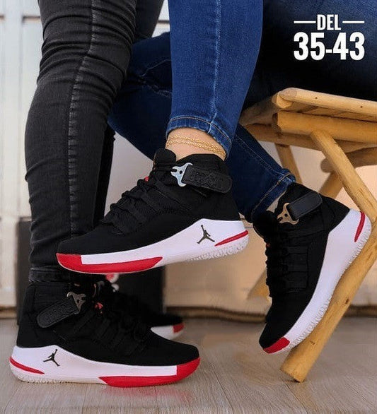 Botin JD Negro Rojo Unisex - ¡LIQUIDACIÓN TOTAL! Moda